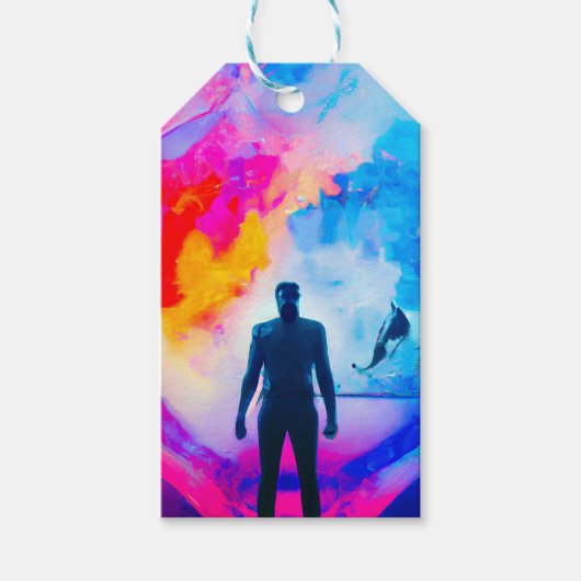 Staan in kleuren cadeaulabel (Voorkant)