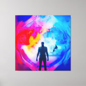 Staan in kleuren canvas afdruk (Voorkant)