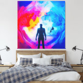 Staan in kleuren canvas afdruk (Insitu (Slaapkamer))