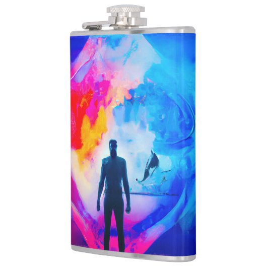 Staan in kleuren heupfles (Links)