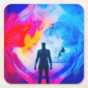 Staan in kleuren kartonnen onderzetters