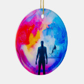 Staan in kleuren keramisch ornament (Rechts)