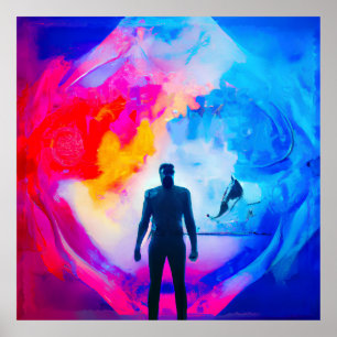 Staan in kleuren poster