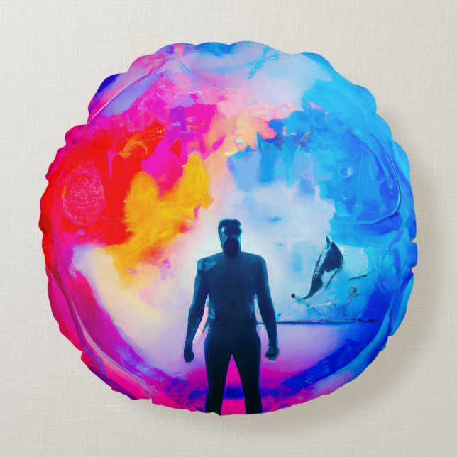 Staan in kleuren rond kussen (Voorkant)