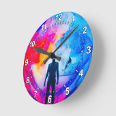 Staan in kleuren ronde klok (Hoek)