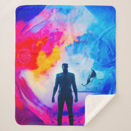 Staan in kleuren sherpa deken (Voorkant)