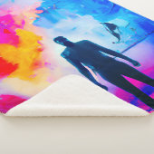 Staan in kleuren sherpa deken (3/4)