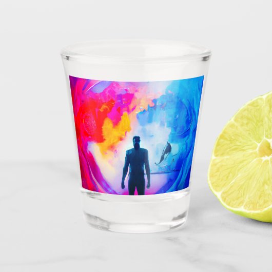 Staan in kleuren shot glas (Voorkant)