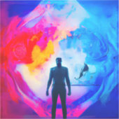 Staan in kleuren sticker (Voorkant)