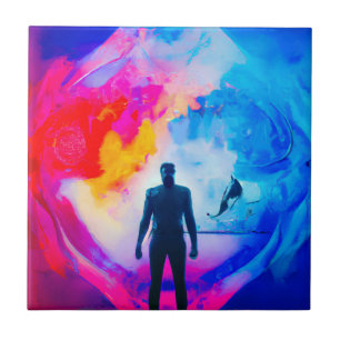 Staan in kleuren tegeltje