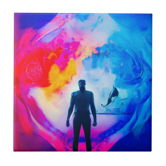 Staan in kleuren tegeltje (Voorkant)