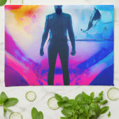 Staan in kleuren theedoek (Gevouwen)