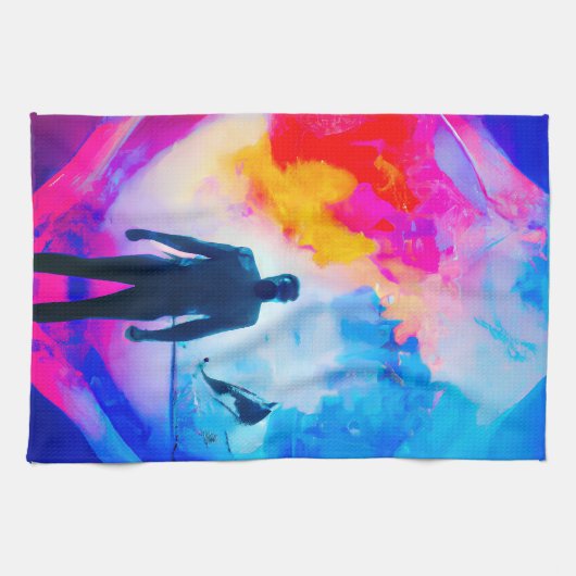 Staan in kleuren theedoek (Horizontaal)