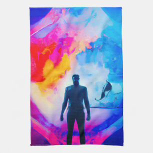 Staan in kleuren theedoek