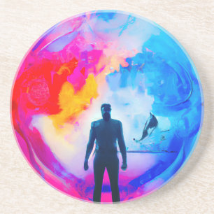 Staan in kleuren zandsteen onderzetter