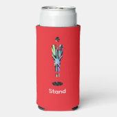 Staan Man Rood Seltzer Blikjeskoeler (Seltzer Achterkant)