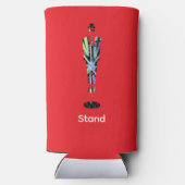 Staan Man Rood Seltzer Blikjeskoeler (Achterkant)