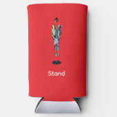 Staan Man Rood Seltzer Blikjeskoeler (Voorkant)