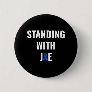 Staan met Joe Prostate Cancer Awareness Ribbon Ronde Button 5,7 Cm