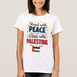 Staan met vrede Staan met Palestina T-shirt