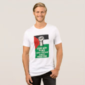 Staan met vrede Staan met Palestina Tri-Blend Shirt (Voorkant volledig)