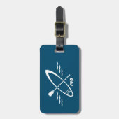 Staan op een paddleboard bagagelabel (Voorkant verticaal)