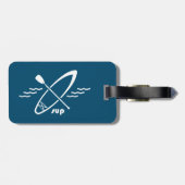 Staan op een paddleboard bagagelabel (Achterkant horizontaal)