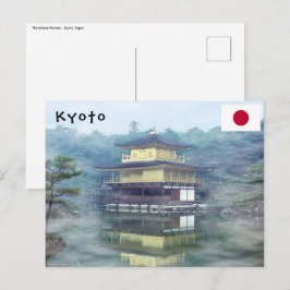 Staan op het gouden paviljoen briefkaart