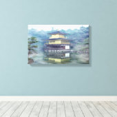 Staan op het gouden paviljoen canvas afdruk (Insitu (Houten vloer))