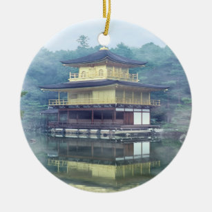 Staan op het gouden paviljoen keramisch ornament