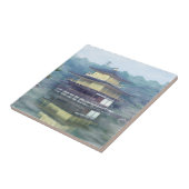 Staan op het gouden paviljoen - Kyoto Tegeltje (Zijkant)