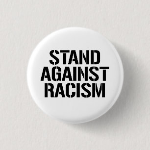 Staan tegen racisme ronde button 3,2 cm