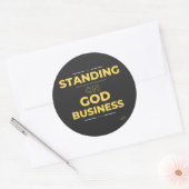 Staan voor Gods zaken Ronde Sticker (Envelop)
