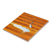 staand blauw herentegel tegeltje (Zijkant)