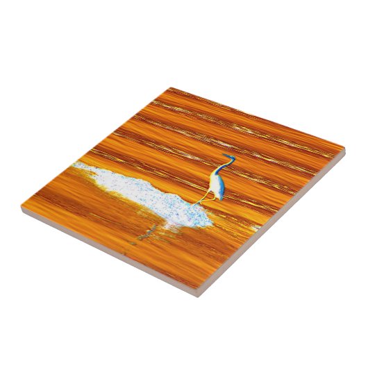 staand blauw herentegel tegeltje (Zijkant)