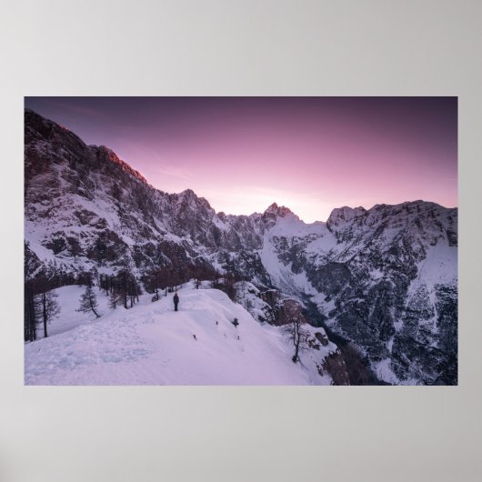 Staand in een winter wonderland poster (Voorkant)