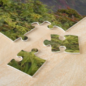 Staand nabij de top van de berg legpuzzel (Zijkant)