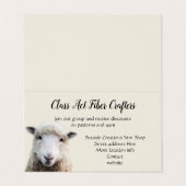 Staand Schapengarenwinkel Fiber Crafter Visitekaartje (Buitenkant ongevouwen)