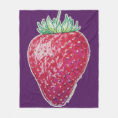 Staande aardbei fleece deken (Voorkant)