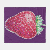 Staande aardbei fleece deken (Voorkant (Horizontaal))