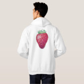 Staande aardbei hoodie (Achterkant volledig)