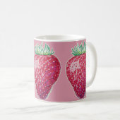 Staande aardbei koffiemok (Voorkant rechts)
