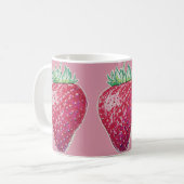 Staande aardbei koffiemok (Voorkant links)
