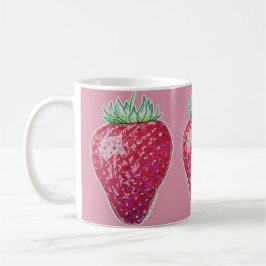 Staande aardbei koffiemok