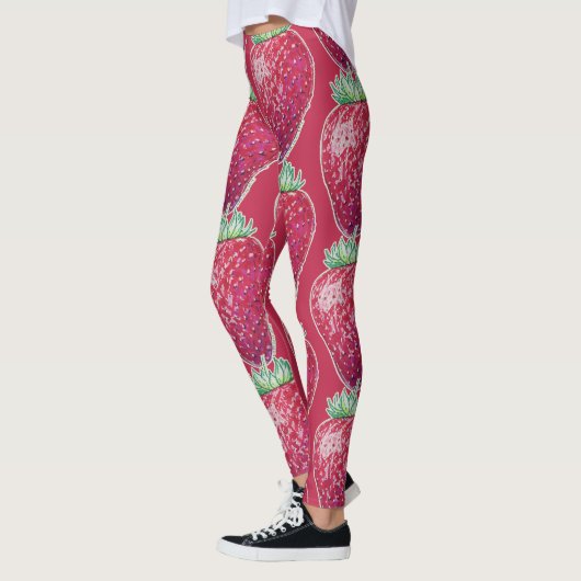 Staande aardbei leggings (Links)