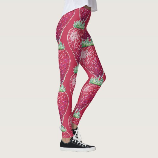 Staande aardbei leggings (Rechts)