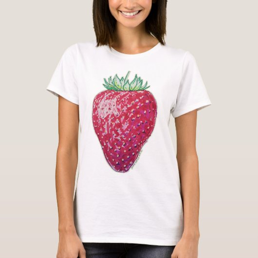 Staande aardbei t-shirt (Voorkant)