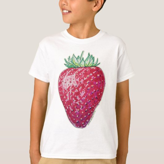 Staande aardbei t-shirt (Voorkant)
