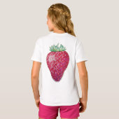 Staande aardbei t-shirt (Achterkant volledig)