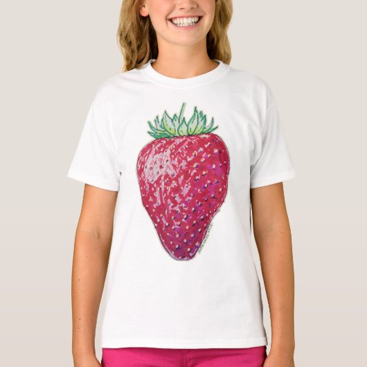 Staande aardbei t-shirt (Voorkant)